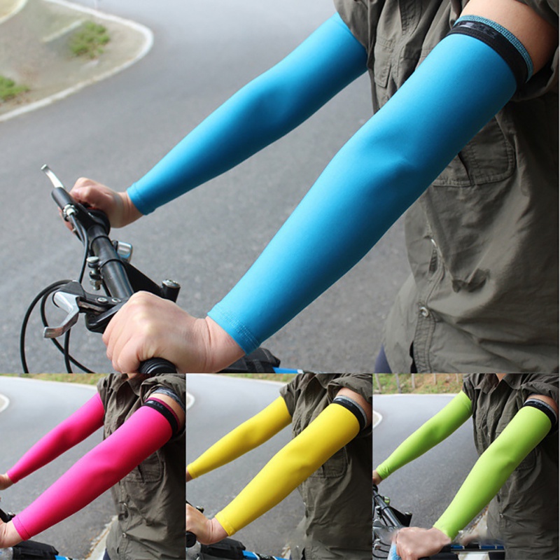 

Solid color sunscreen cuff outdoor fishing riding golf sports arm sleeve, Gray