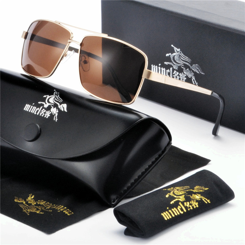 

NEW Polarized Sunglasses Men Driving Square Style Sun Glasses Male Goggle UV400 Fishing Eyewear Men Metal NX