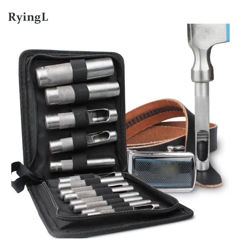 

Hollow Hole Metal Leather Punch Set 3mm-25mm Vinyl Gasket with Case