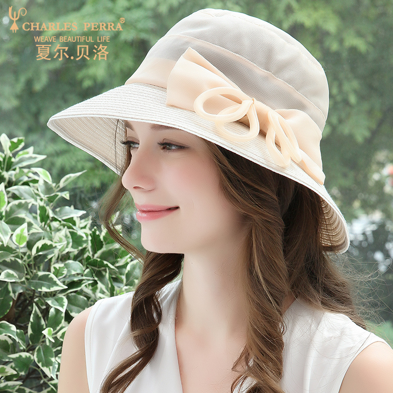 

Outdoor Sun Hat Women Silk Sunscreen Beach Hats Female Korean Edition Breathable Elegant Sunshade Cap Lady Casual Caps H202, Beige