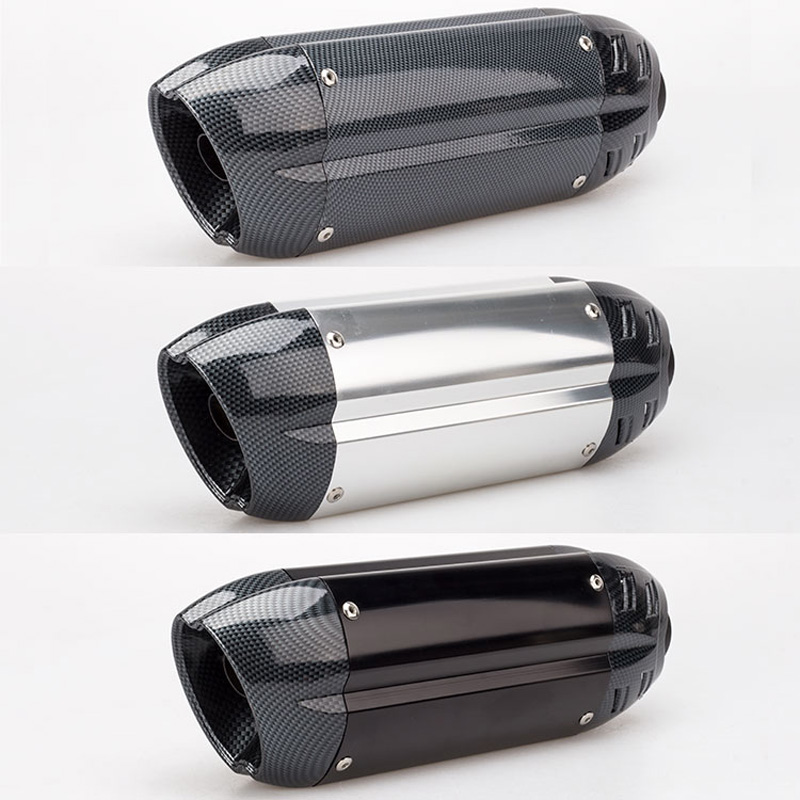 

Carbon Fiber Motorcycle Exhaust Pipe With Muffler Moto Bike Pot Escape