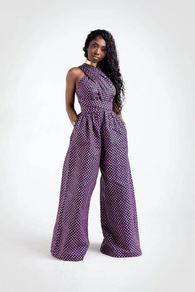 African Jumpsuit for Women Fashion Dashiki Print Maxi Pants Ankara Style Ladies African Clothes DIY Bandag Sexy Robe Africaine-image-569840878