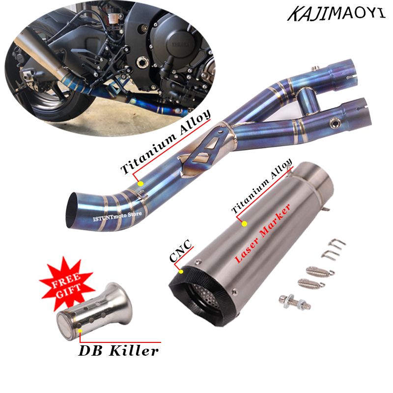 

Motorcycle Escape Exhaust Modified Middle Link Pipe Muffler DB Killer For R1 R1M MT10 2020 2020