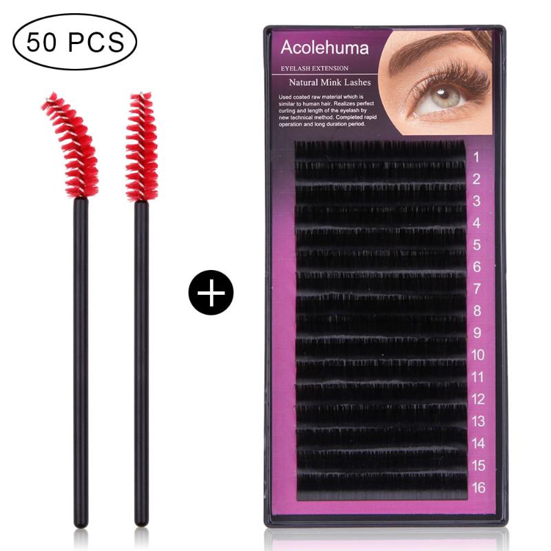 

Individual 16 Rows Eyelashes For Extension CDCCDD Curl 50Pcs Eyelash Brush Makeup Natural Fake Soft Volume Lashes Cils Makeup