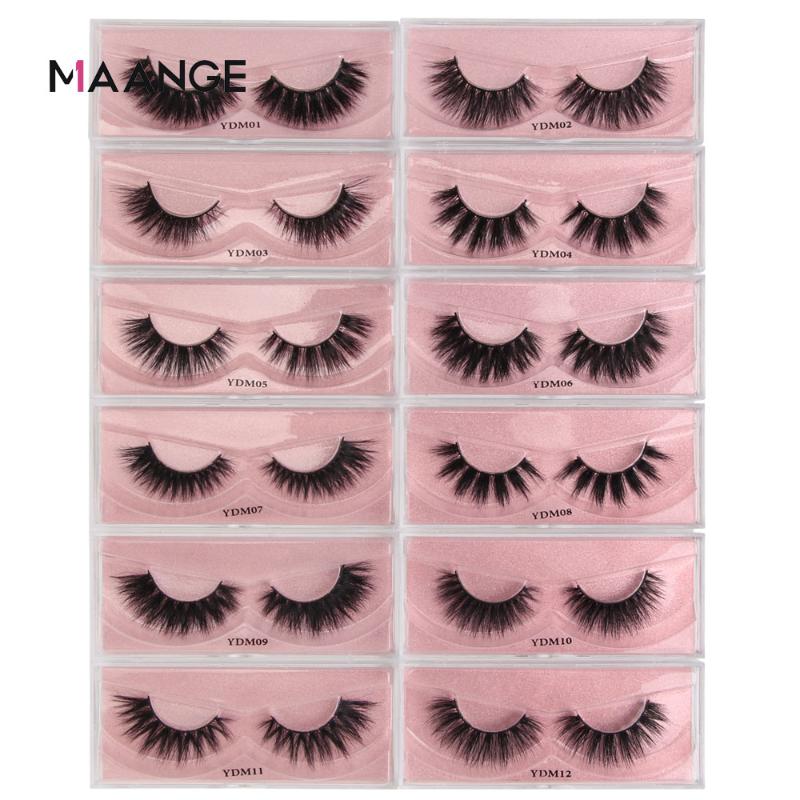 

MAANGE 1 Pairs 3D Mink Lashes False Eyelashes Makeup Tool Eyelash Extension Long Lasting Dramatic Eyelashes Faux Mink Lashes
