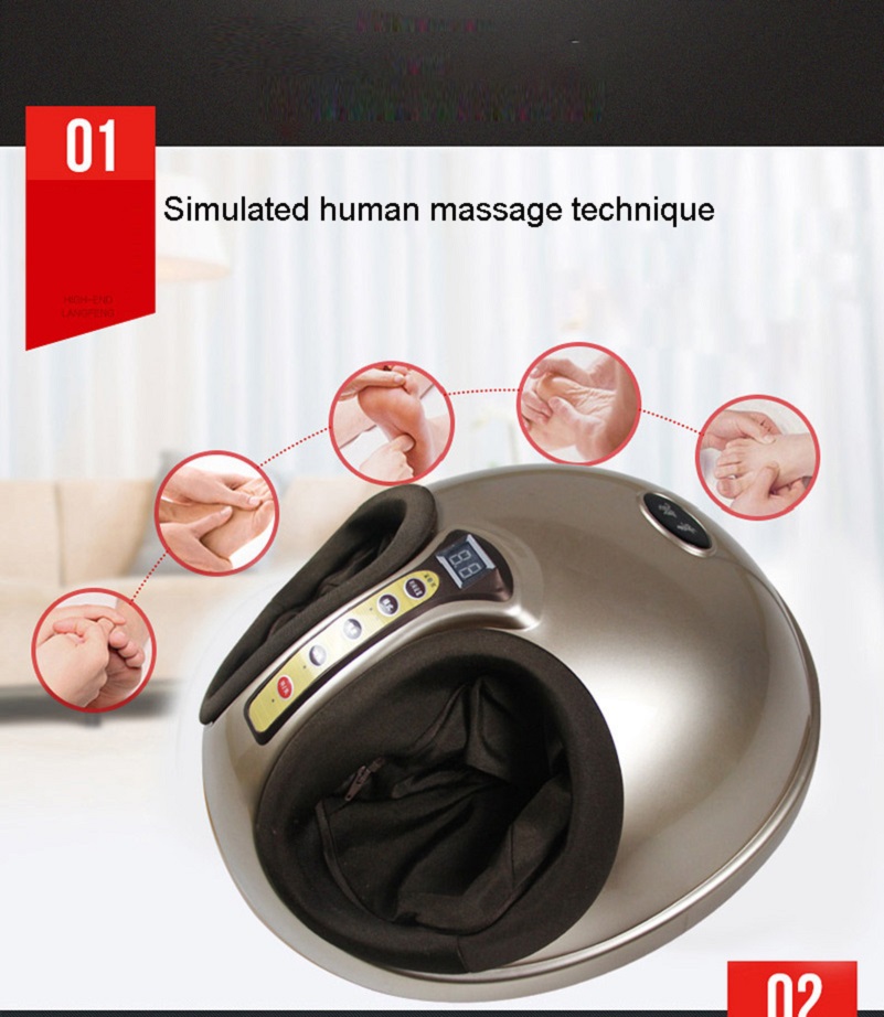 Electric Foot Massager Vibration Massage Air Pressure Machine Heating Roller Shiatsu Kneading massage Device shipping by DHL-image-587919004