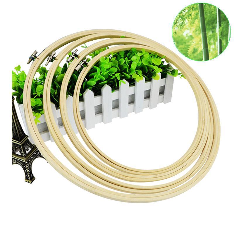 

13/17/20/23/26/30cm Embroidery Tambour Hoops Frame Wooden Embroidery Hoop Rings for for DIY Cross Stitch Needle Craft Tools