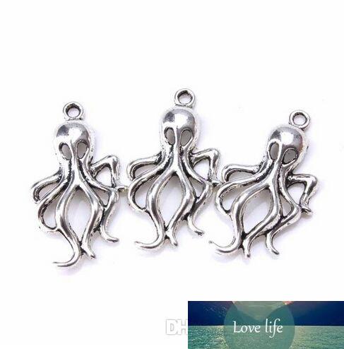WHOLESALE 3 Packs Of 10 Antique Silver Tibetan Octopus Charms 31mm DIY Jewellery