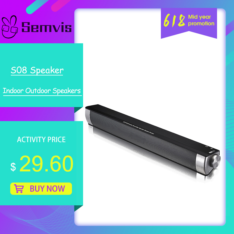 

S08 Speaker for TV Sound Bar Speakers Bluetooth Speaker with Built-in Batteries for Indoor Outdoor Speakers