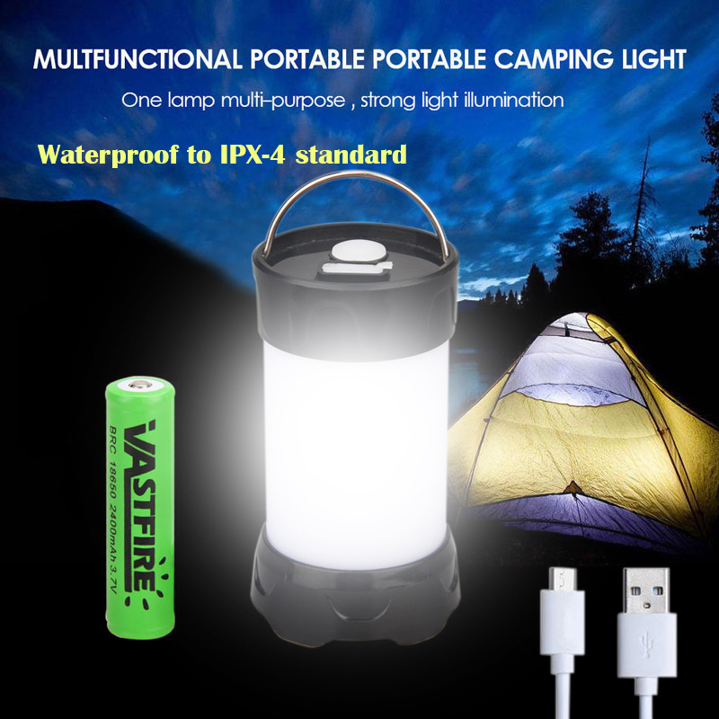 

5 Modes LED Portable Lantern Collapsible Tent Lamp Magnetic Waterproof Outdoor Camping Fishing Light Use 18650