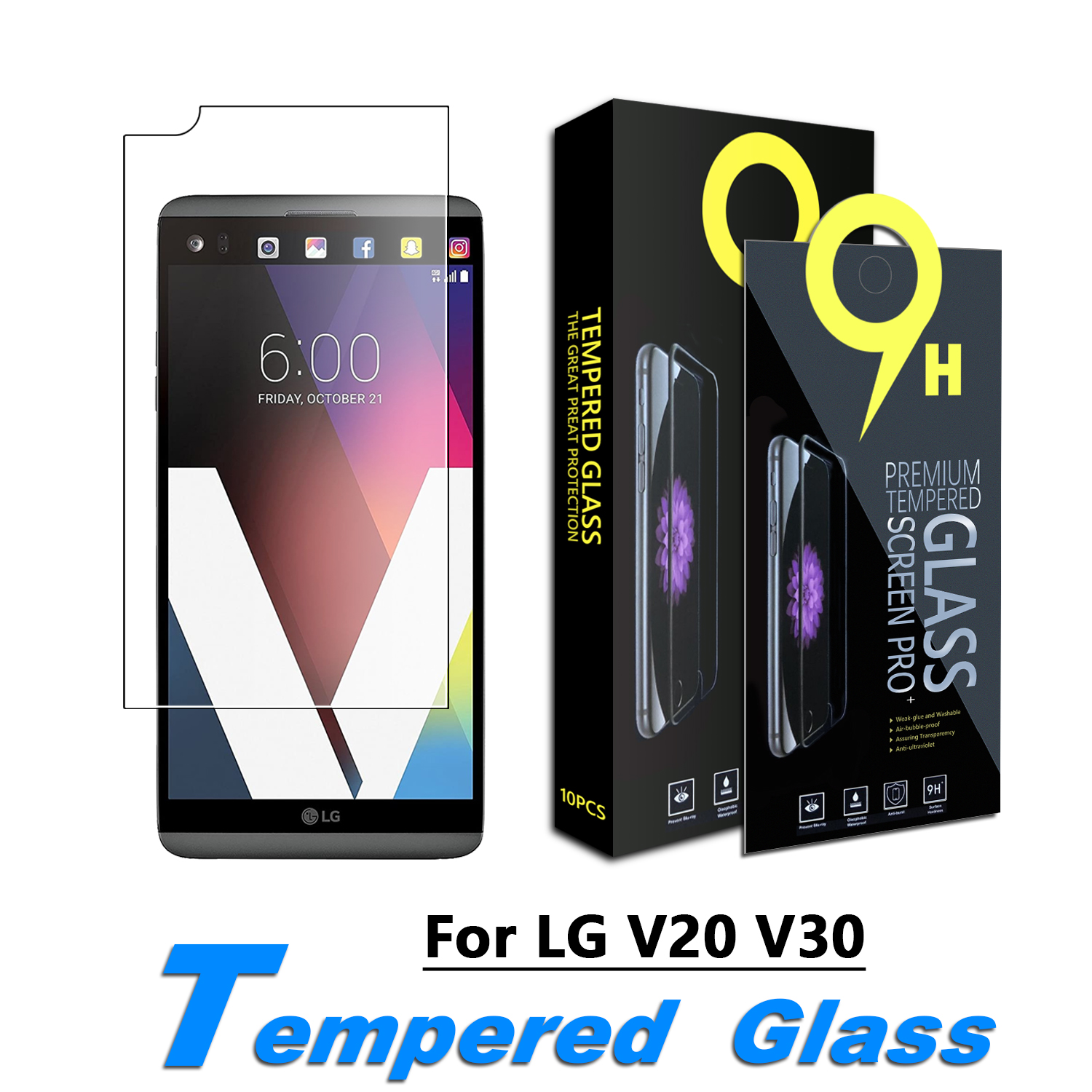 

KAREEN Screen Protector for LG K20 Plus, LG K30,LG K7, K10 ,LG V20, V30, V40, V50 Tempered Glass Film 0.33mm with Paper Box