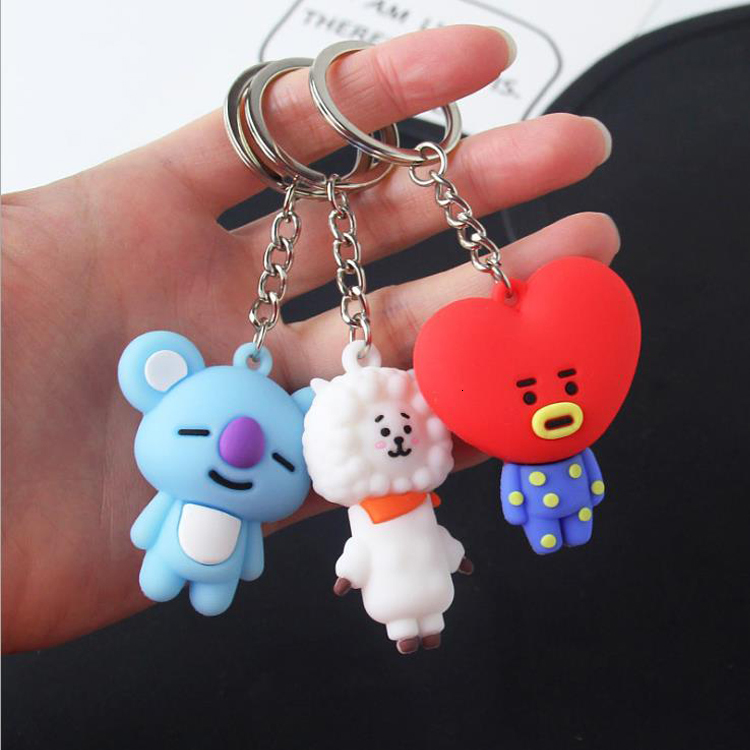 

In Stock Wholesale 2020 Korea Key Chain Cartoon BTS Keychain, Silver