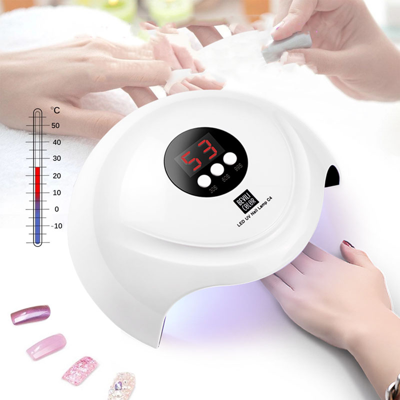 

36W UV LED Nails Lamp Nail Dryer Hybrid Ultraviolet Lamp for Manicure Nails Gel Polish Quick Drying, Pink