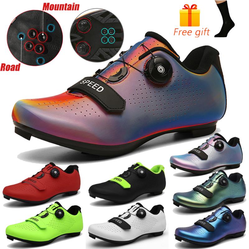 

Professional SPD Cycling Shoes MTB Sneakers Men Self-locking Mountain Bicycle Shoes Women Road Bike Outdoor Athletic, Qx2003 camo red