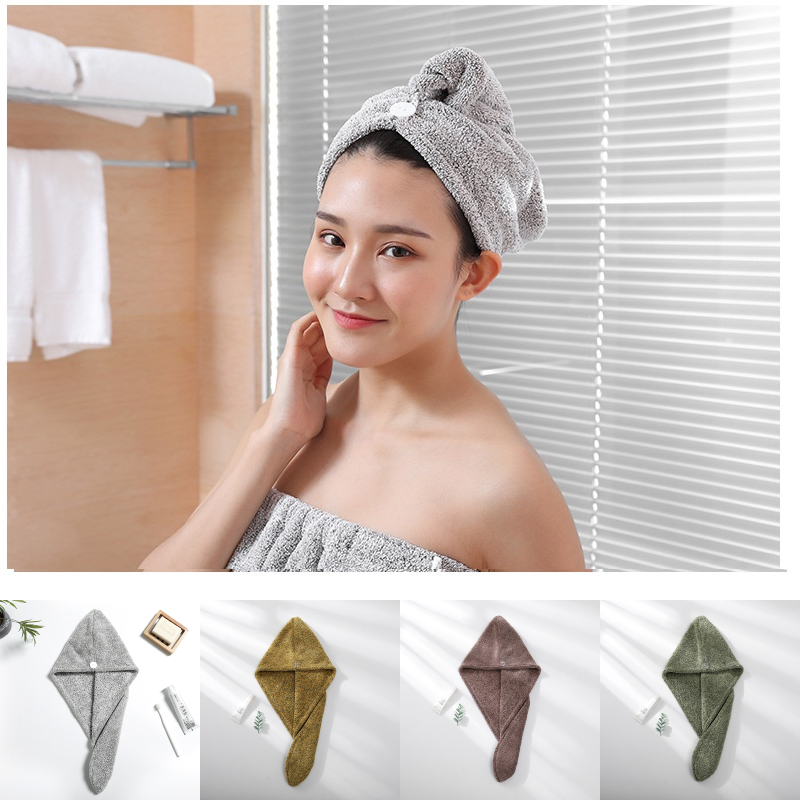 

hair towel wrap head hair wearable drying bamboo magic hammam towel toallas microfibra de playa banho shower cap toalla cabello, Green