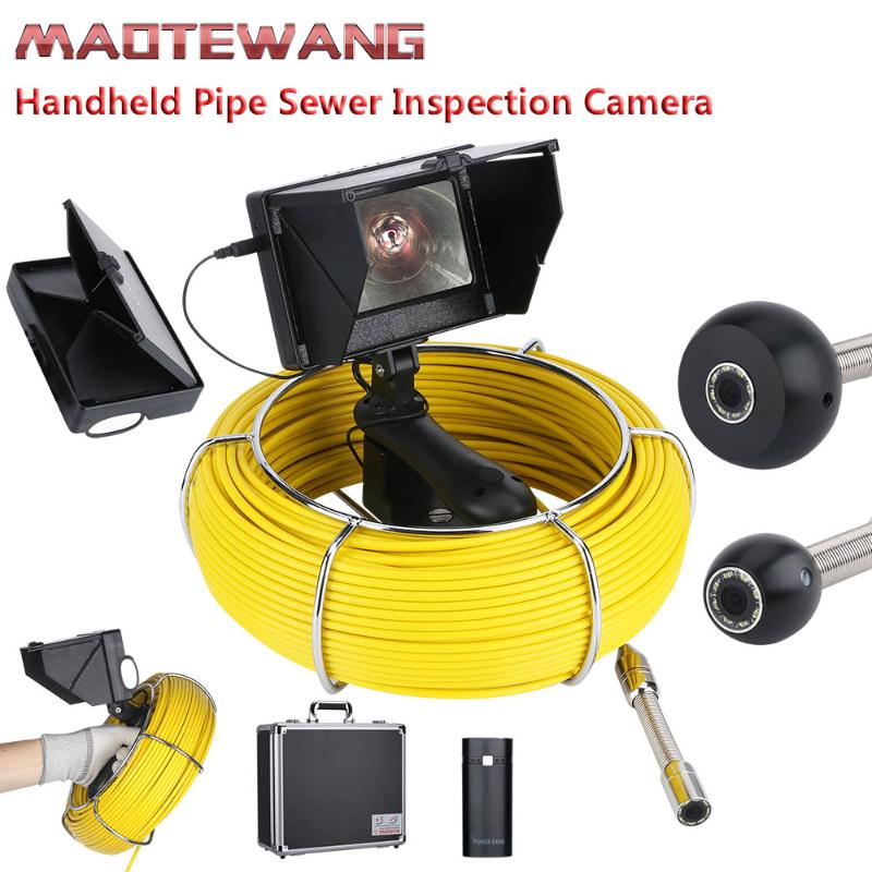 

20M 4.3 inch 17mm Handheld Industrial Pipe Sewer Inspection Video Camera IP68 Waterproof Drain Pipe Sewer Inspection Camera Sy