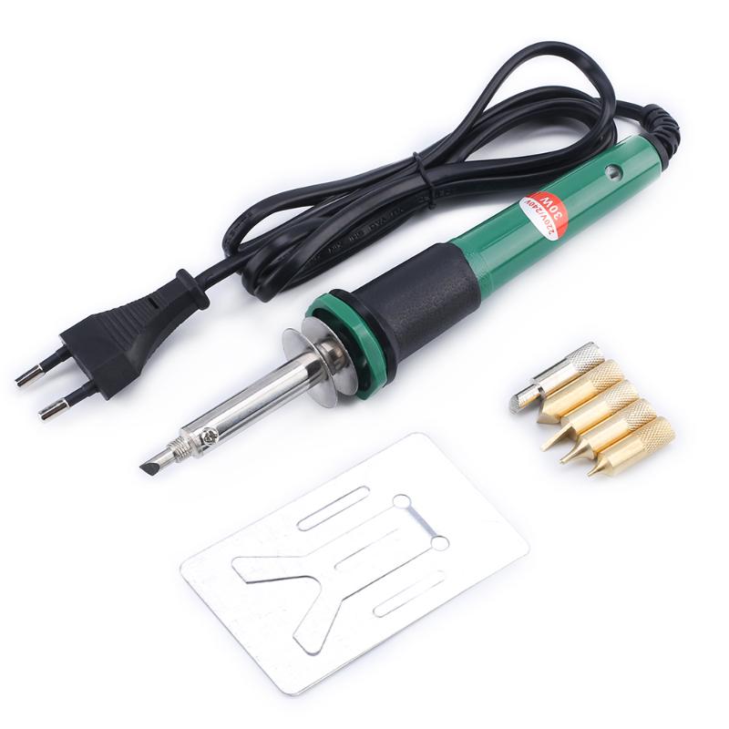 

ELECALL ESI-116 Engraving Wood Pyrography Pen US EU 220V 30W Wood Burning Pen Set Soldering Iron Tool Woodburning Carving