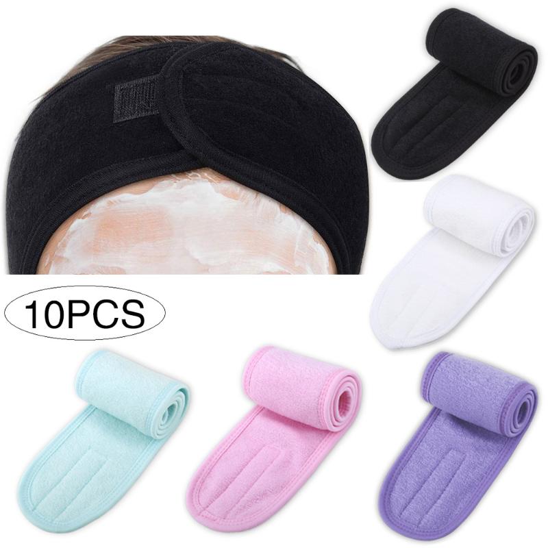 

1/2/5/10Pcs Makeup Hairband Wrap Eyelashes Extension Spa Facial Headband Cloth Face Washing Hair Band Women Adjustable Headscarf