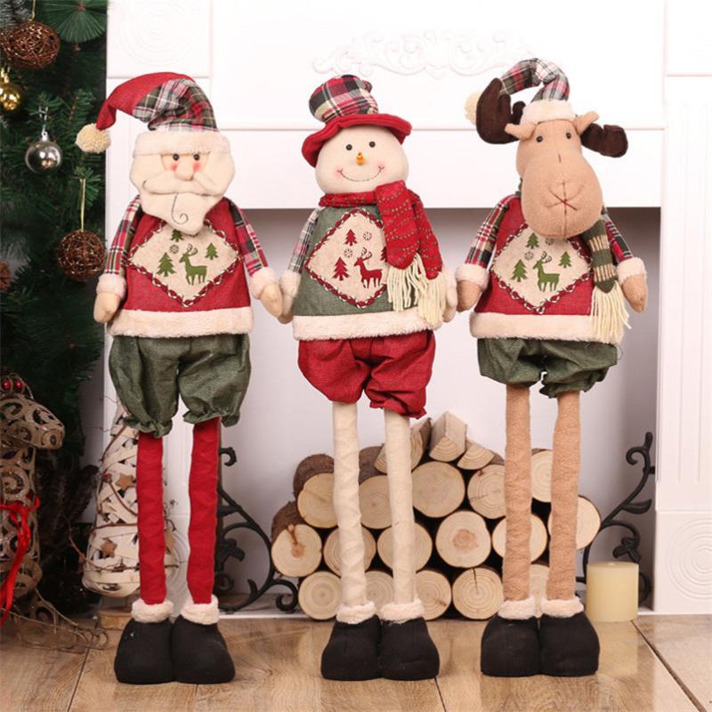 

Retractable Standing Christmas Doll Christmas Decoration for Home Kids Gift New Year Decoration Cute Toy Free Shipping