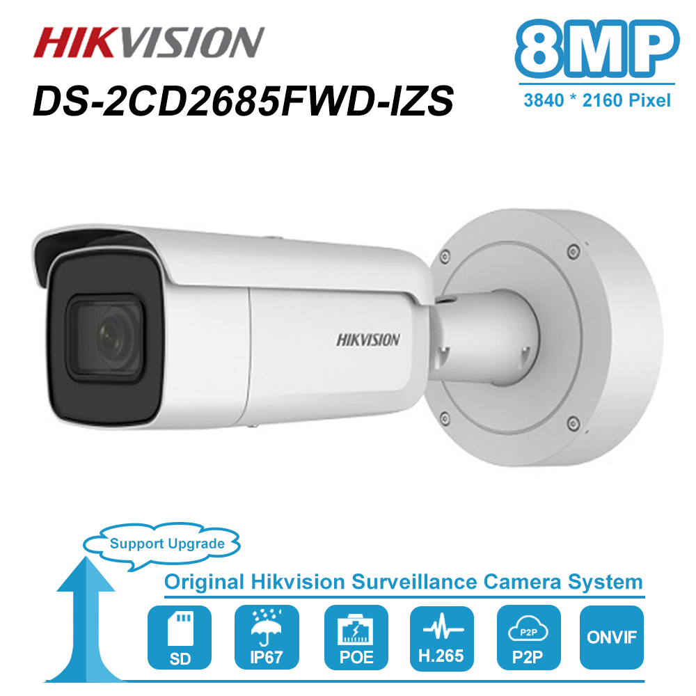 

8MP Bullet IP Camera PoE Onvif Home/Outdoor Weatherproof CCTV Security Surveillance Night Vision DS-2CD2685FWD-IZS Internet protocol