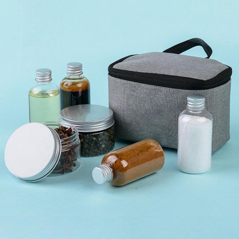 

Portable Spice Condiment Jar Can Bottle Camping Picnic Organizer Storage Bag Picnic bag Box Women Tote Storage Ice Bags