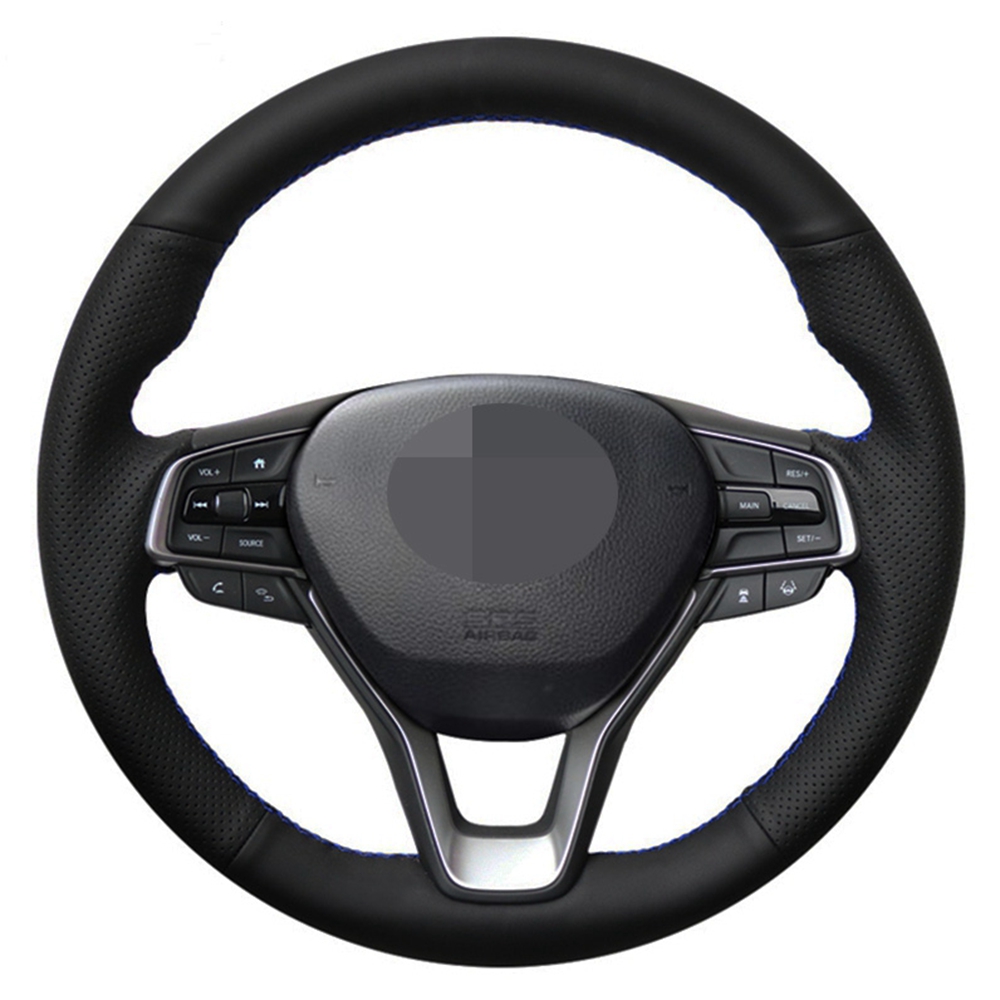 

Car Steering Wheel Cover Hand-stitched Black Genuine Leather For Honda Accord 10 2018 2019 Insight 2019