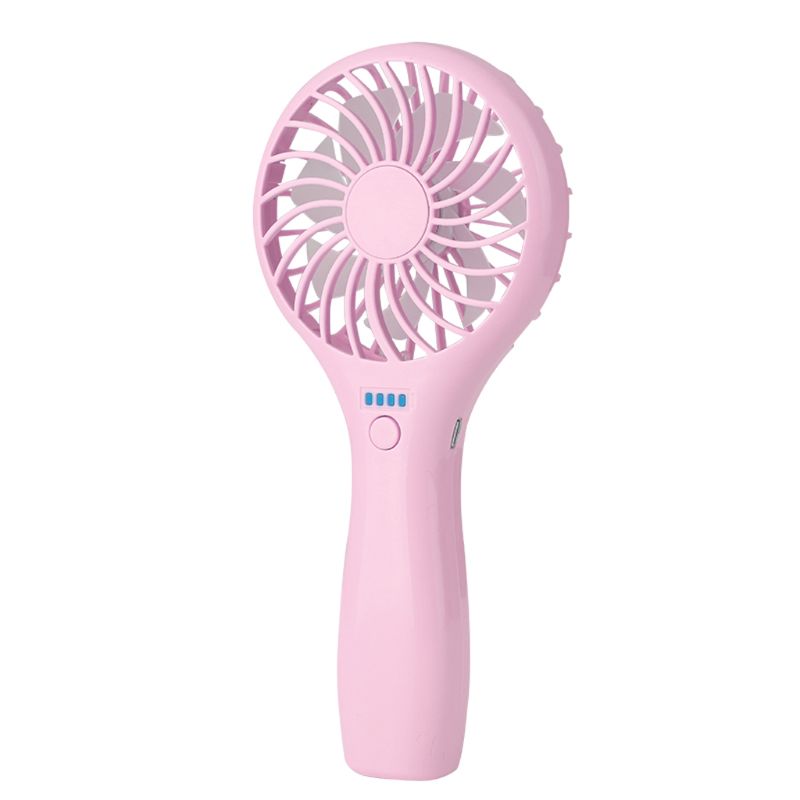

Handheld USB Fan Cooling Mini Fan 3 Speed Air Cooler LED Light for Car Home Y98B