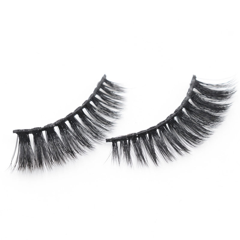 

Wyuen Black Thick False Eyelashes Handmade Fiber Faux Fake Eye Lashes for Big Eye Reusable Natural False Eyelashes Makeup 3D-65