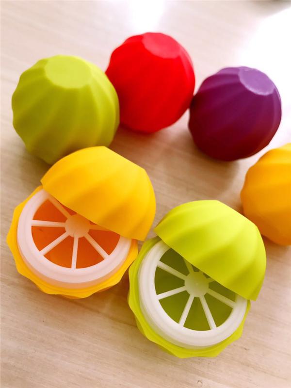 

7G 1Piece Empty Cosmetic Ball Lip Refillable Container, Red/Yellow/Purple/Green/Black Plastic Beauty Makeup Lipstick Bottle