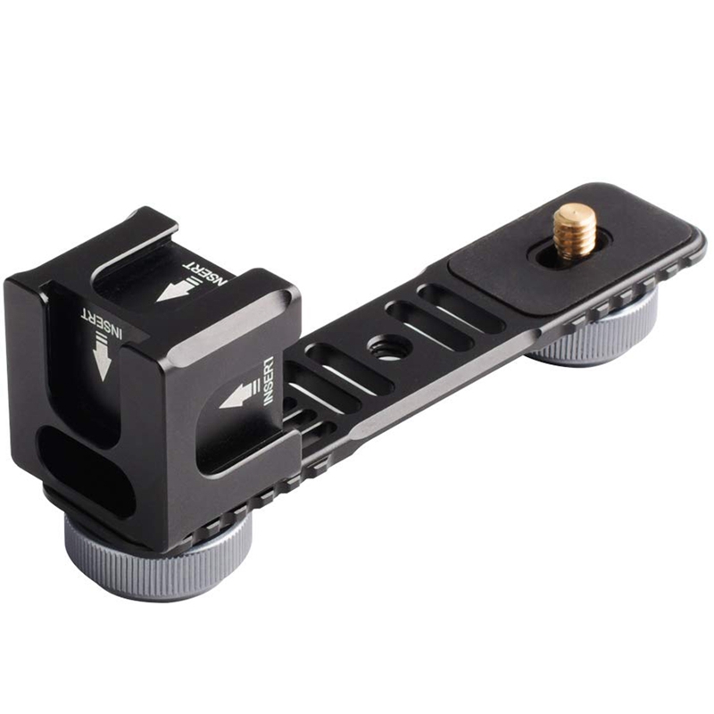 

Quadruple Cold Shoe Stabilizer Mounts - Aluminium Hot Shoe Mount Plate Adapter For Zhiyun Smooth 4 And Q/Osmo Mobile And 2/Feiyu