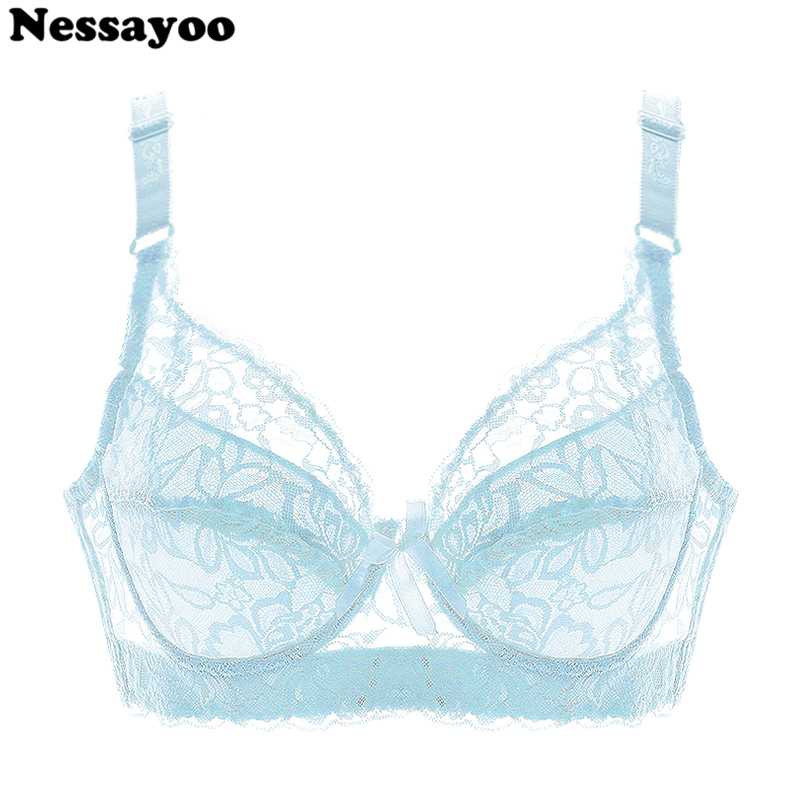 

Plus Size Push up Ultra thin Sexy Full Lace Coverage Flower Adjustable Bras Intimates Fashion 75-105 B C D Cup Big Size Lace Bra, Pink