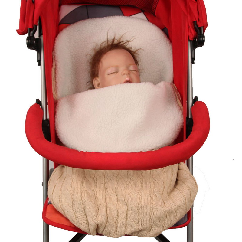 

Urijk Infant Baby Swaddle Sleeping Mat Soft Stroller Wrap Warm Sleeping Blanket Infant Stroller Footmuff