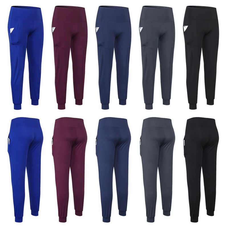 

Women' Sports Trousers High Waist Yoga Loose Leisure Training Quick-drying Elastic Fitness Running Beam Pants, Black