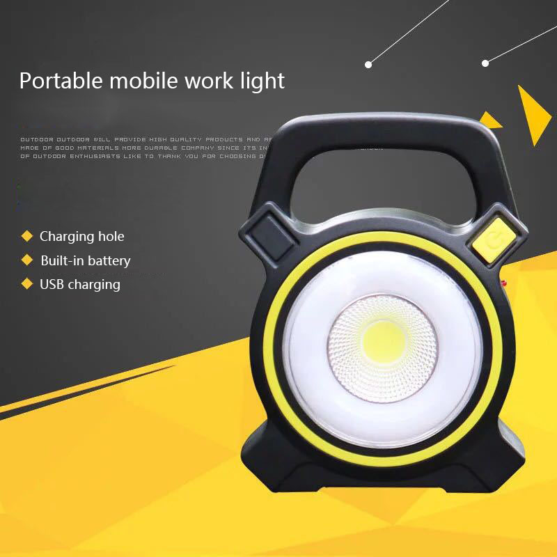 

10W USB solar charging floodlight outdoor mobile work light COB LED camping tent portable work light