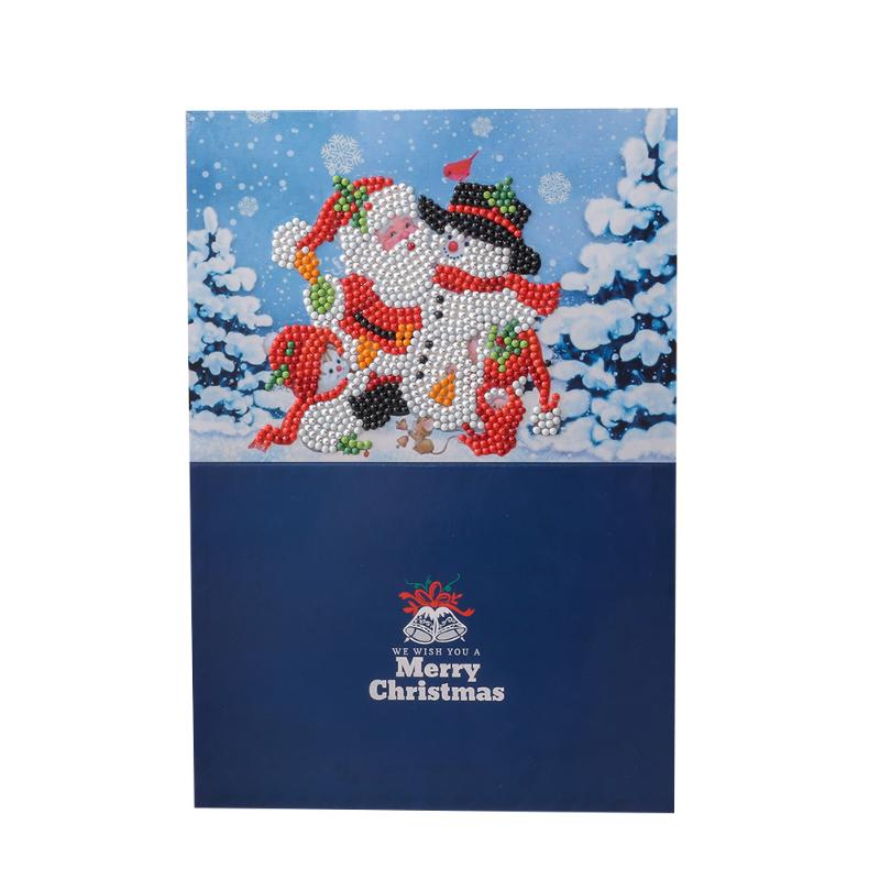 

DIY Diamond Painting Christmas Cards Kit New Year Greeting Card Xmas Supplies DC156