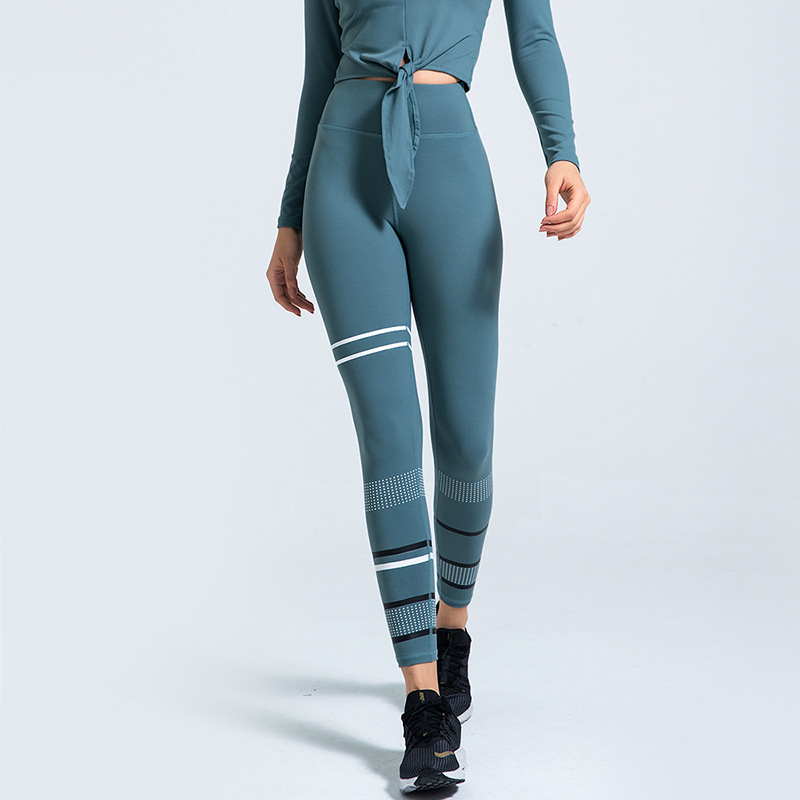 

Popular Yoga Pants Women' Tight High Waist Hip Peach Sports Pants Elastic Running Fitness Training Pant leggings sport fitness, Dark green