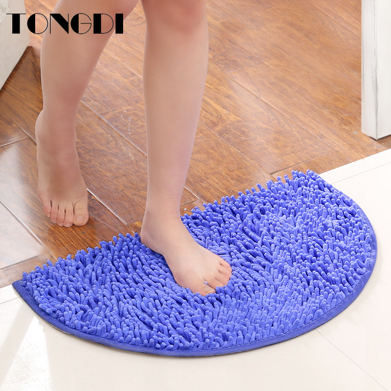 

TONGDI Bathroom Carpet Mat Soft Shower Microfiber Chenille Non-slip Mats Rug Decoration For Home Bathroom Living Kitchen Room