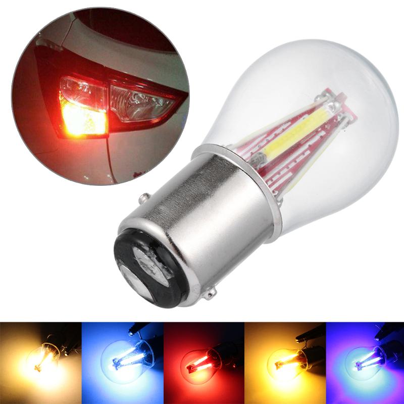 

4 COB LED 1157 BAY15D 21/5W 1156 BA15S Car Reverse Backup Tail Stop Brake Light Bulb, As pic