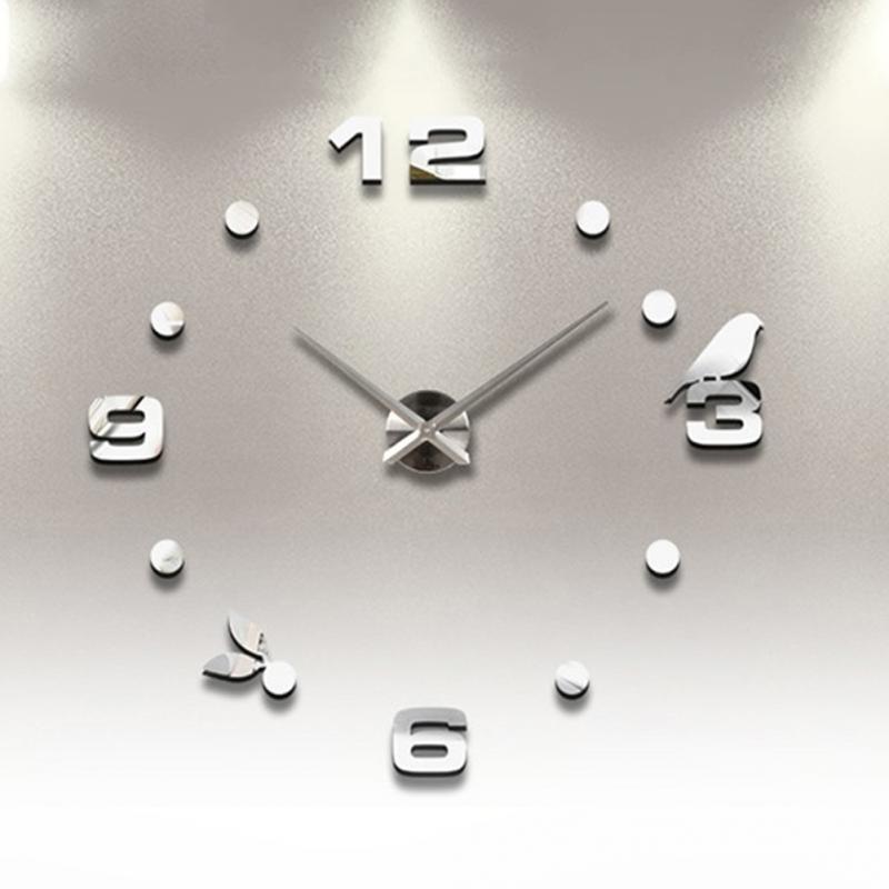 

Home Decoration Office Bedroom Quartz Needle Fashion Easy Apply Living Room Acrylic Interior Design DIY Craft Sticker Wall Clock