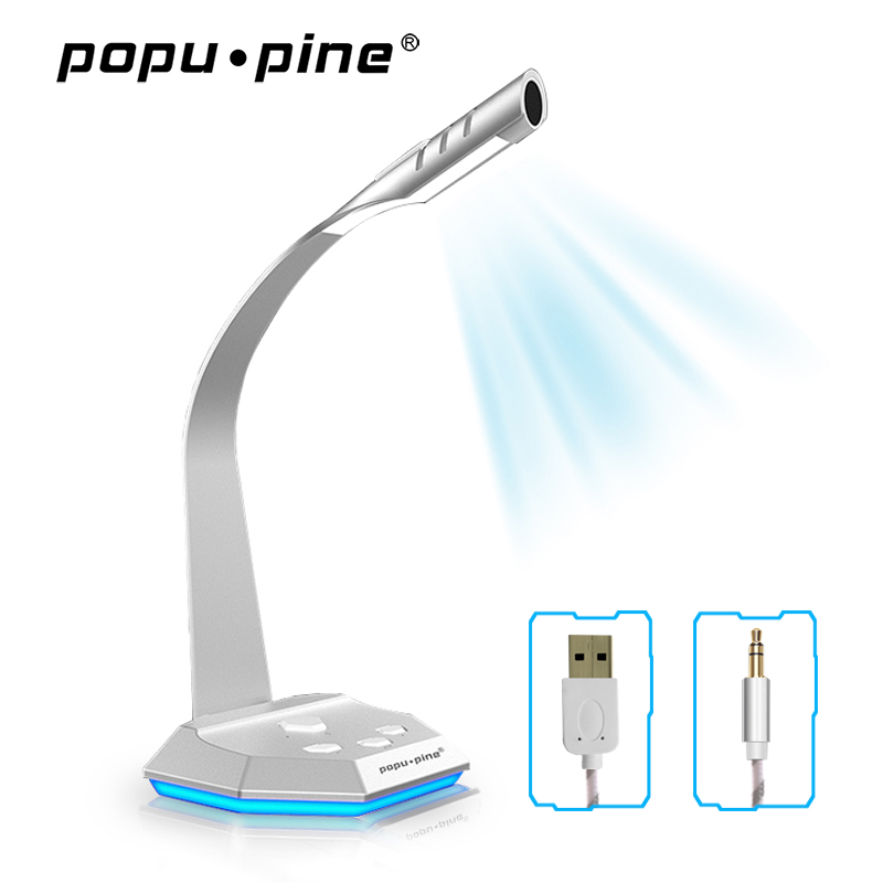 

Computer Microphone Amlifier Karaoke Recording 3.5mm USB Wired Metal Professional PC Microphone Dynamic Condenser For Computer