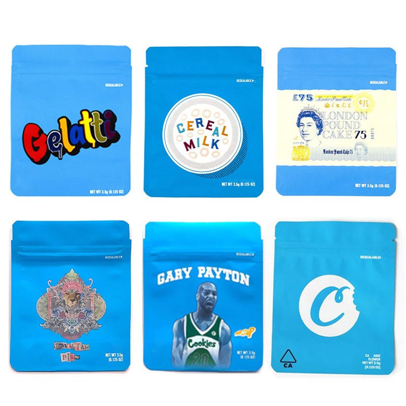 

Packaging Bags Dry Herb Flower Smell Proof Bag 3.5g Mylar Ziplock Package Cheetah Piss Gelati Garry London Pound