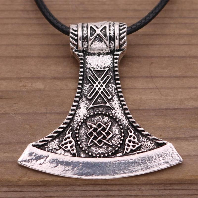 

Slavic Perun Axe Star Of Russia Svarog Symbol Viking Warrior Axe Protection Amulet Necklace Men Pagan Jewelry