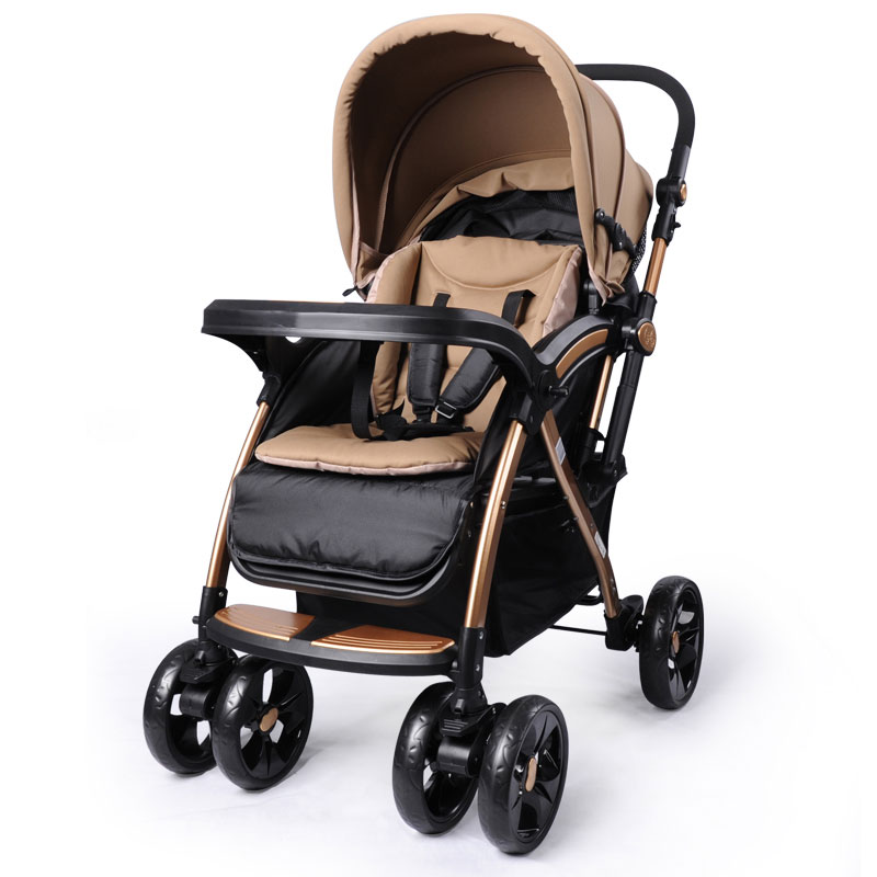 

Baby Stroller Four Rounds Two Way Can Sit and Lie Foldable Full Awning Multiple Choices Mom's Favorite