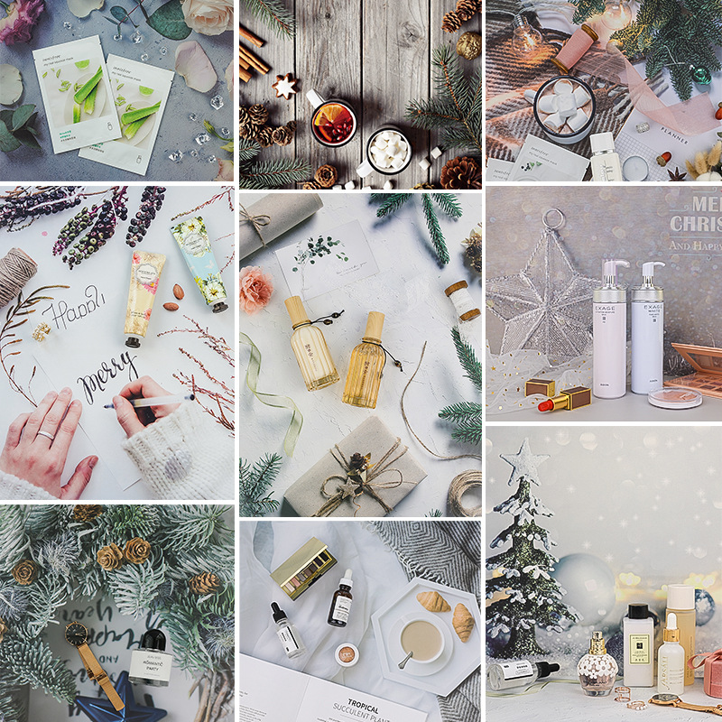 

New Style 3D Backgrounds Photography Paper Board Sided Pattern for Toiletries Cosmetic Shoot Fotografia Props Decoration