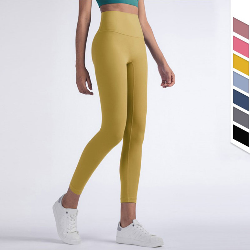 

2020 Hot Sale Fitness Female Seven Points Trouser Leggings 8 Colors Running Pants Comfortable And Formfitting Yoga Pants, Black