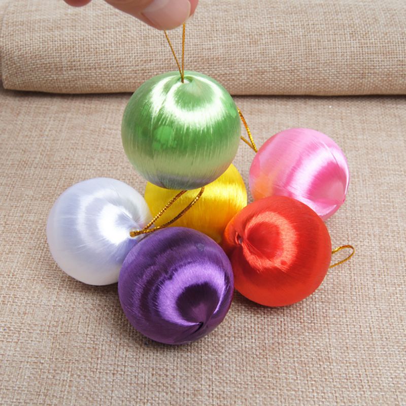

Festival Decoration Balls Ornaments Party Colored Silk Balls Christmas Snowball Pendant Christmas Tree Decorations