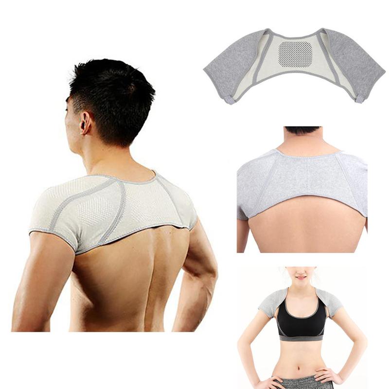 

Bamboo Shoulder Support Sports Single Shoulder Protector Charcoal Warm Protector Self-heating Sports, Gray