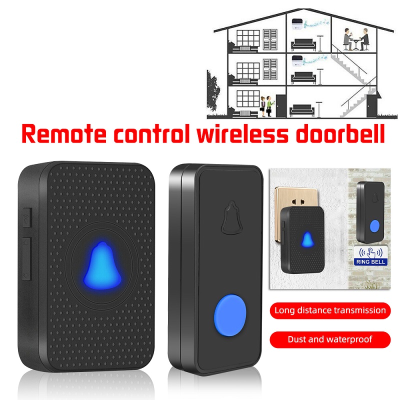 

Wireless Doorbell Waterproof Smart Doorbell 120M Remote US EU UK Plug LED Flash Home Cordless Smart Door Bell