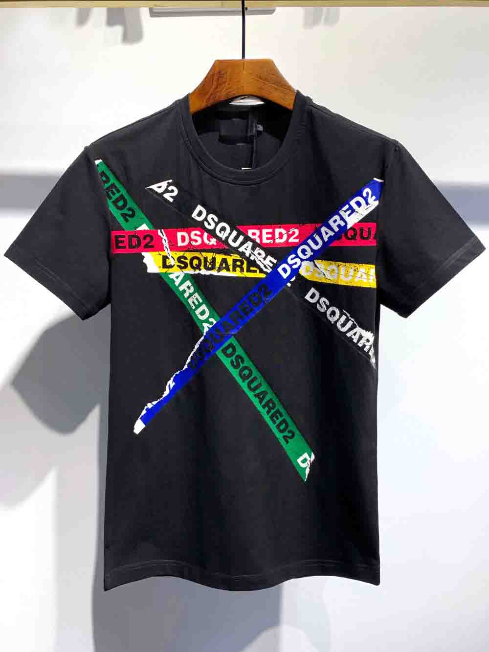 

Fashionable men's T-shirt new products are available for men and women with high-quality letter printing casual short-sleeved famous men's h, White;black