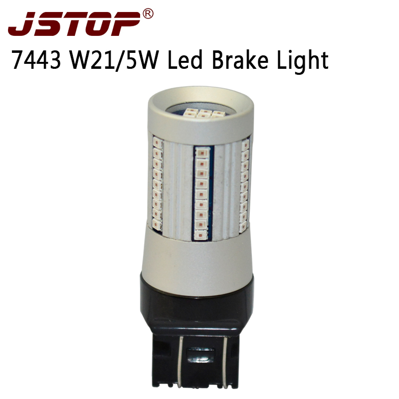 

JSTOP car Brake Lamp 12-24V Auto bulbs 1300-1500LM W21W T20 7440 7443 W21/5W Canbus led light car No error For Led Brake Lights, As pic